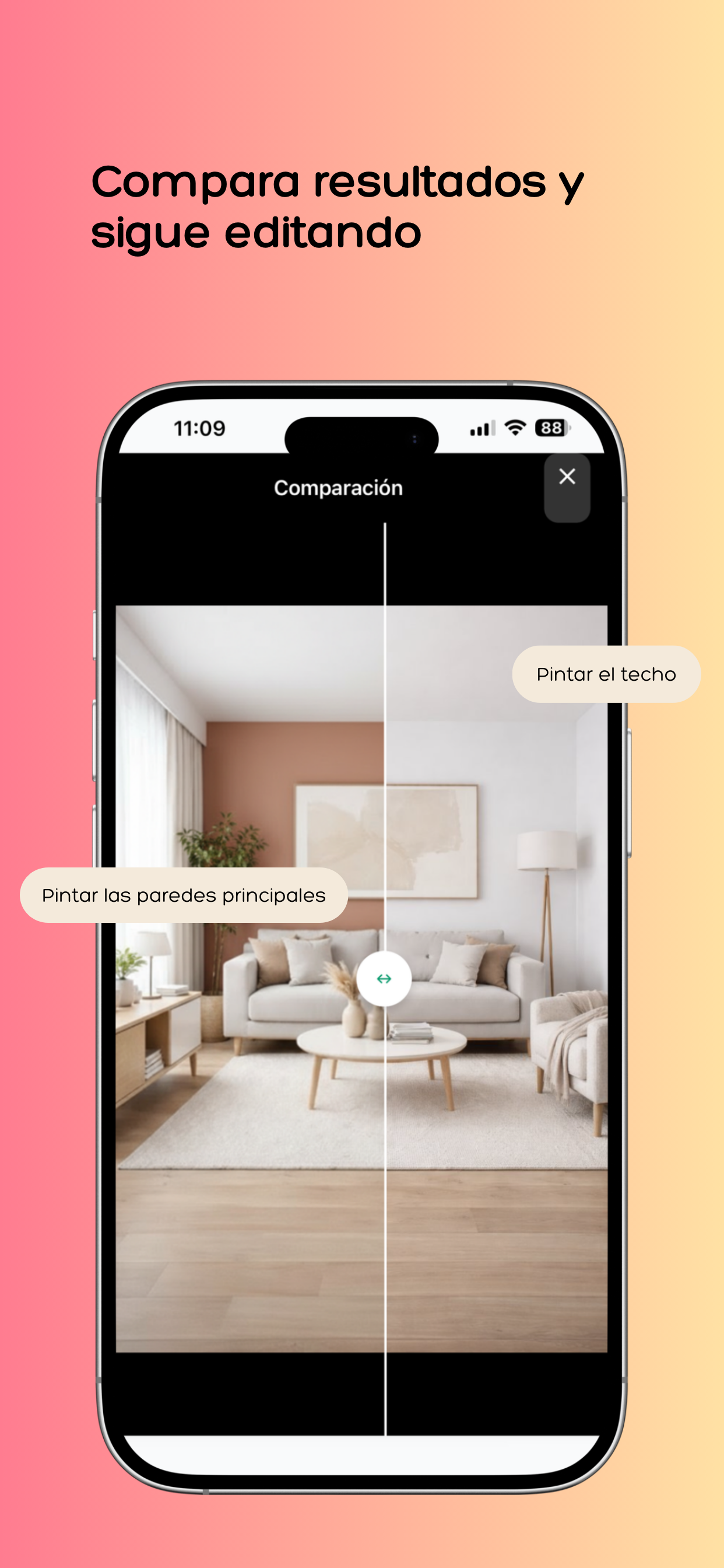 Comparación interactiva antes y después